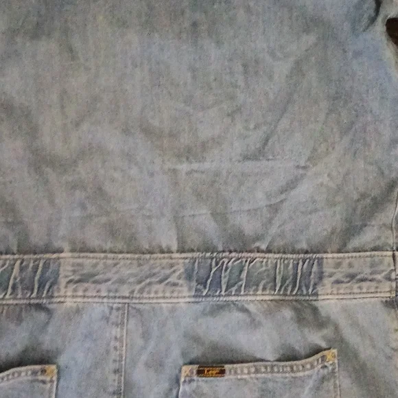 Lee Union- all coverall overall denim with heart patch S - Picture 14 of 16